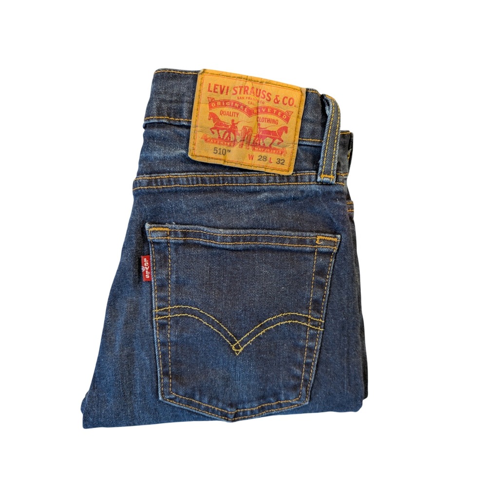 Levi's Men's 510 Skinny Fit Dark Wash Blue Denim Jeans Size 28x32